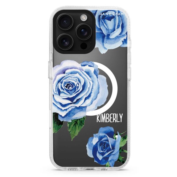 Blue Rose iPhone 15 Pro Max MagSafe Compatible Ultra Clear Case For Cheap