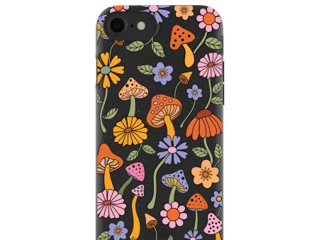 Black Midnight Shrooms iPhone 6 6s 7 8 SE Case on Sale