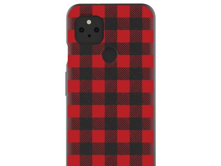 Black Flannel Google Pixel 5 Case Cheap