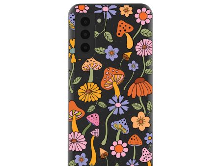 Black Midnight Shrooms Samsung Galaxy S21 Case on Sale