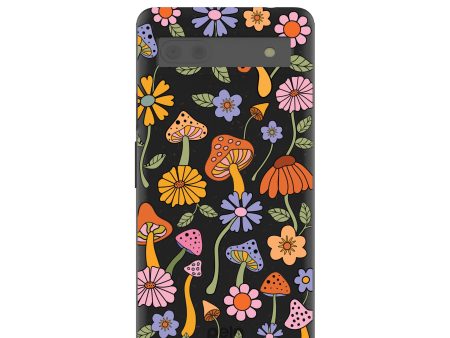 Black Midnight Shrooms Google Pixel 6a Case Online now