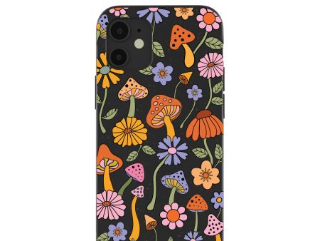 Black Midnight Shrooms iPhone 12 Mini Case Cheap