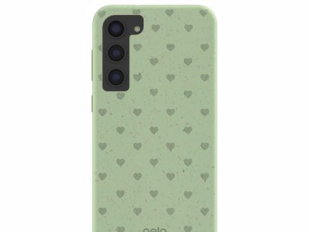 Sage Green Hearts Samsung Galaxy S23+(Plus) Case Online Sale