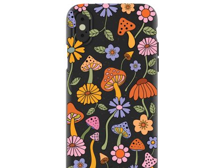 Black Midnight Shrooms iPhone X Case on Sale