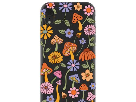 Black Midnight Shrooms iPhone XR Case For Discount