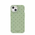 Sage Green Hearts iPhone 14 Case with MagSafe Module Online Hot Sale