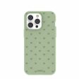 Sage Green Hearts iPhone 14 Pro Max Case with MagSafe Module Online Sale