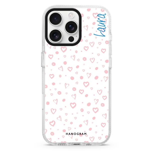 Pinky Hearts iPhone 15 Pro Max Ultra Clear Case Online Sale