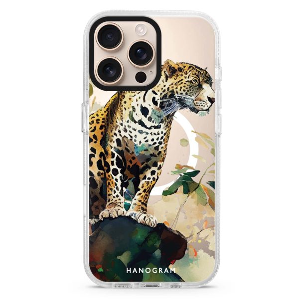 A leopard iPhone 15 Pro Max MagSafe Compatible Ultra Clear Case Sale