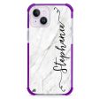 Vertical Cursive & Marble Sleek iPhone 15 Plus Ultra Shockproof Case For Cheap