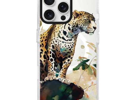 A leopard iPhone 15 Pro Max MagSafe Compatible Ultra Clear Case Sale