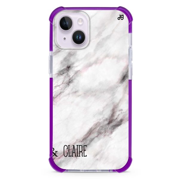 White Marble iPhone 15 Plus Ultra Shockproof Case Online now