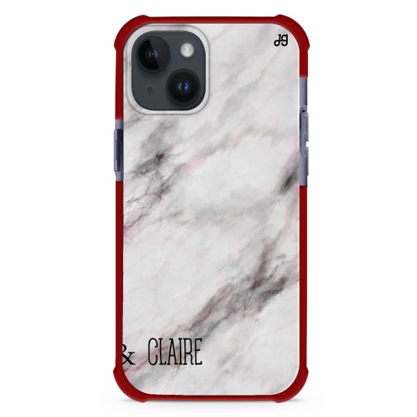 White Marble iPhone 15 Plus Ultra Shockproof Case Online now