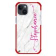 Vertical Cursive & Marble Sleek iPhone 15 Plus Ultra Shockproof Case For Cheap