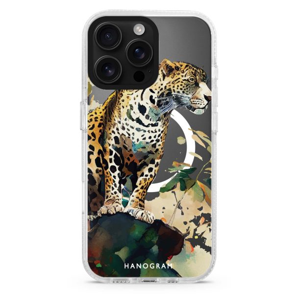 A leopard iPhone 15 Pro Max MagSafe Compatible Ultra Clear Case Sale