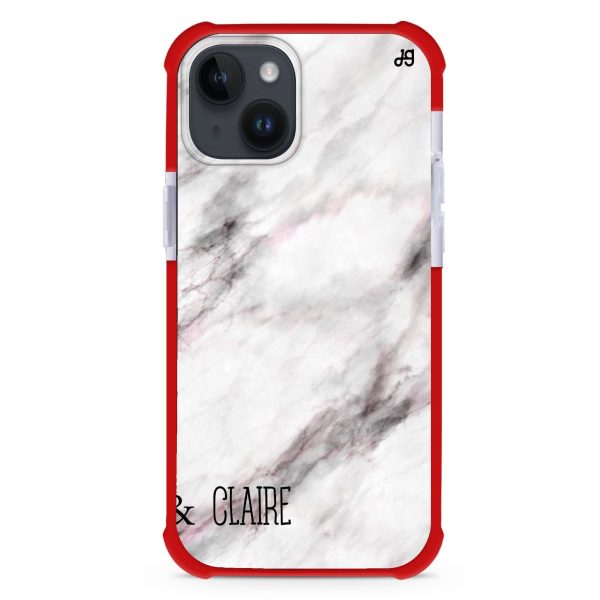 White Marble iPhone 15 Plus Ultra Shockproof Case Online now