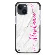 Vertical Cursive & Marble Sleek iPhone 15 Plus Ultra Shockproof Case For Cheap